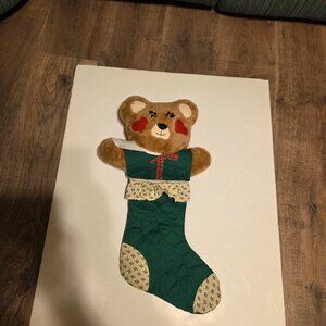 Christmas Stuffed Teddy Bear Stocking